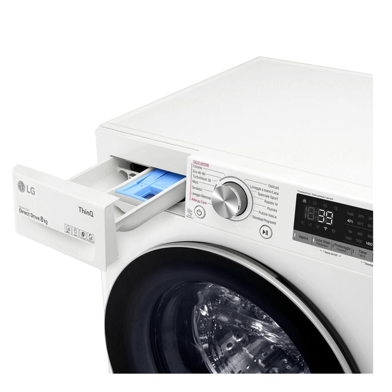 LG F4WV708S1E Lavatrice Intelligente AIDD 8kg Vapore TurboWash 360 1400 Giri/min Carica frontale Classe A