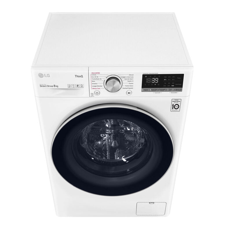 LG F4WV708S1E Lavatrice Intelligente AIDD 8kg Vapore TurboWash 360 1400 Giri/min Carica frontale Classe A