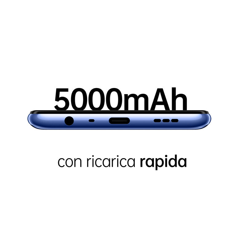 OPPO A74 Smartphone, 175g, Display 6.43" FHD+ AMOLED, 4 Fotocamere 48MP, RAM 6GB ESPANDIBILE FINO A 11GB+ROM 128GB, Batteria 5000mAh, Ricarica rapida, Dual Sim, [Versione Italiana], Midnight