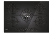 Candy CVG74WTB Piano Cottura Nero Da incasso 75 cm Gas 5 Fornello(i)