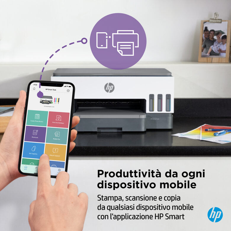 HP Smart Tank 7005 Wireless All-in-One Colore Stampante, Stampa fronte/retro; fotocopiatrice, scanner