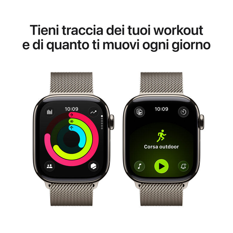 Apple Watch Series 11 GPS + Cellular 42mm Cassa Titanio con Loop in maglia Milanese