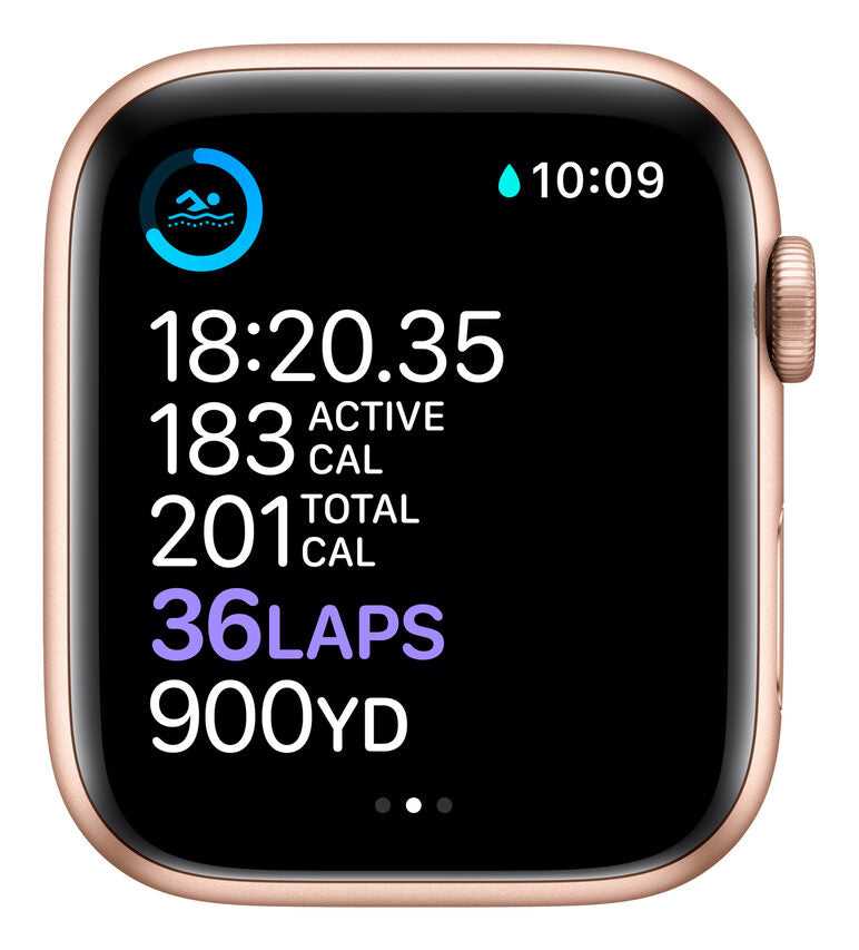Apple Watch Serie 6 GPS, 40mm in alluminio oro con cinturino Sport Rosa sabbia