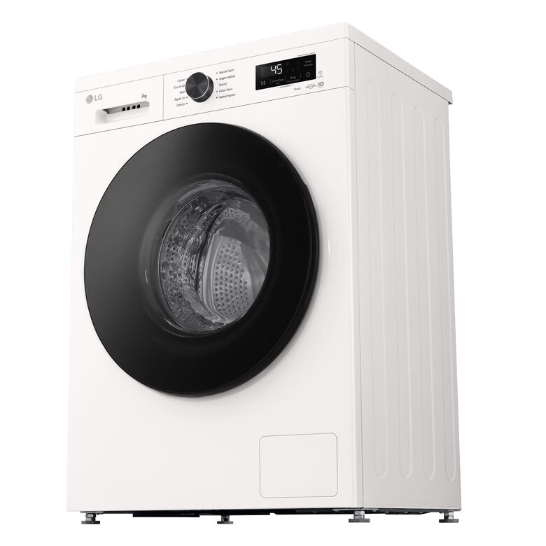 LG F2NX10S7NWB Lavatrice A Libera Installazione 7 Kg, 1200 Giri, Motore Direct Drive Inverter, Filtro Ispezionabile, Classe A, Bianco