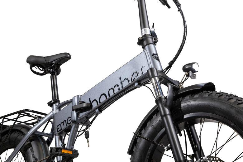 EMG Fat Bike Bomber 250W con telaio 17" foldable, ruota 20", Freni a disco a/p, Cambio Shimano e batteria 10Ah
