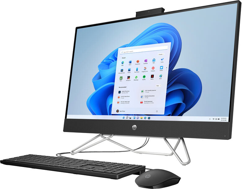 HP 27-cb0002nl AMD Ryzen™ 3 5300U 68,6 cm (27") 1920 x 1080 Pixel PC All-in-one 8 GB DDR4-SDRAM 512 GB SSD Windows 11 Home Wi-Fi 5 (802.11ac) Nero