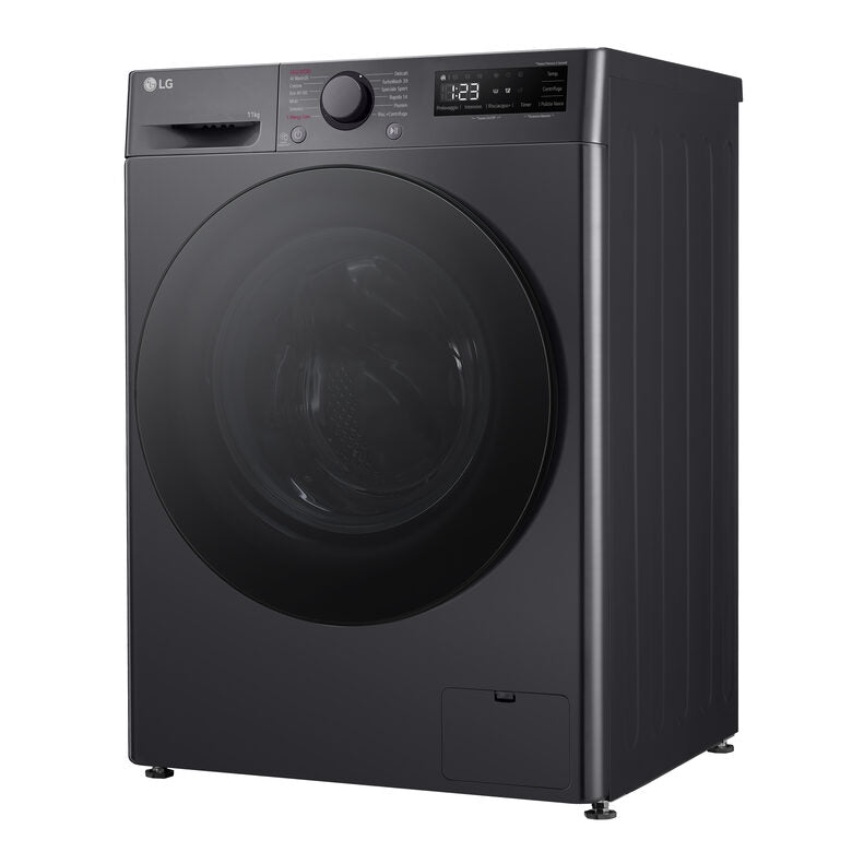 LG F4R5011TSMB Lavatrice 11kg AI DD, Classe A-10%, 1400 giri, TurboWash, Vapore