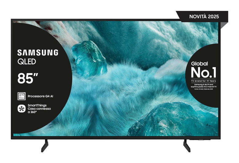 Samsung Smart TV 85" QE85Q7FAAUXZT Televisione QLED 4K DVB-T2 HEVC MAIN 10 2025