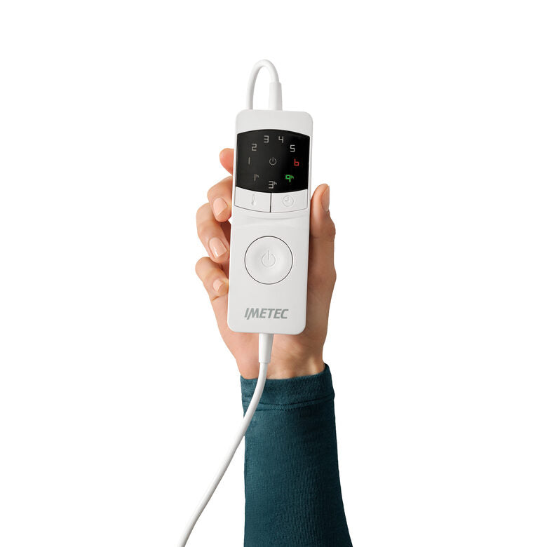 Imetec Scaldasonno Adapto Plus 100% Cotone, Singolo 80x150 cm, Caldo Subito, Tecnologia Brevettata Adapto Plus, Sistema Sicurezza ElectroBlock, Bassi consumi, 6 Temperature, Autospegnimento 1, 3, 9 ore, Made in Italy