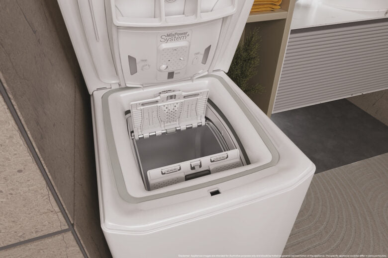 Haier THASN286TM5-S T Series 7 Lavatrice A Libera Installazione Carica Dall'alto 8 Kg, 1200 Giri, Classe A, Bianco, Inverter, Vapore, Wi-fi