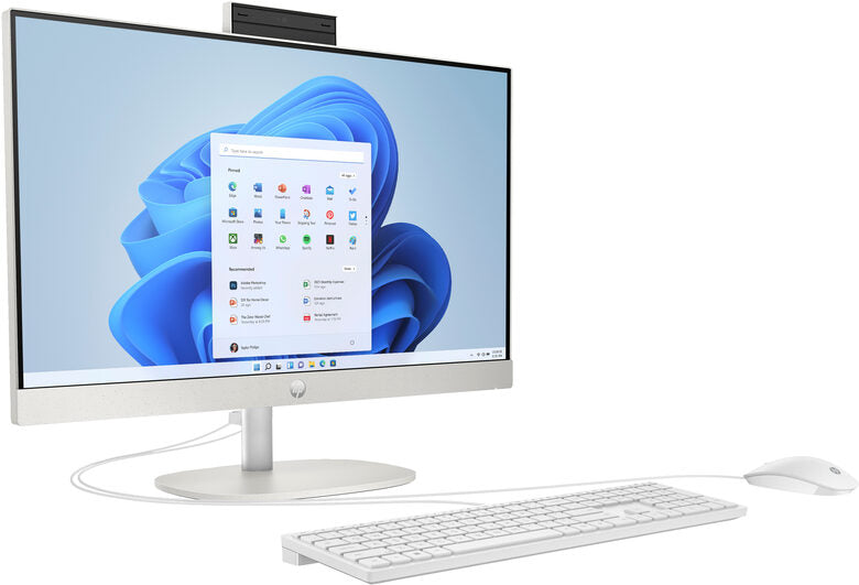 HP 24-cr0011nl AMD Ryzen™ 5 7520U 60,5 cm (23.8") 1920 x 1080 Pixel PC All-in-one 8 GB LPDDR5-SDRAM 512 GB SSD Windows 11 Home Wi-Fi 6 (802.11ax) Bianco