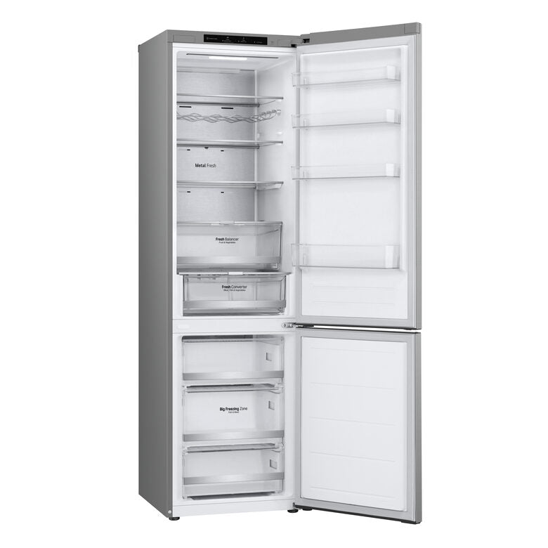 LG GBV7280CPY Frigorifero combinato, Classe C, 387L, Fresh Converter, Porte piatte,Argento