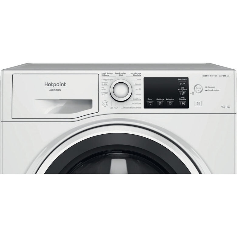 Hotpoint Ariston NDBR 984469 WA IT Lavasciuga A Libera Installazione 9/6 Kg, 1400 Giri, Classe C, Bianco