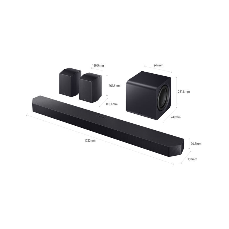 Samsung Soundbar HW-Q990H/XC, Audio 11.1.4 canali, potenza 756W, Active Voice Amplifier Pro, Auto AV Sync, Bluetooth 5.3, Q-Symphony, Wireless Dolby Atmos, 2026