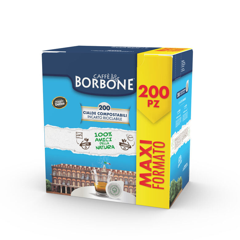 Caffè Borbone Miscela Decisa in cialde da 44mm compostabili, 200pz, compatibili con macchine con sistema Easy Serving Espresso