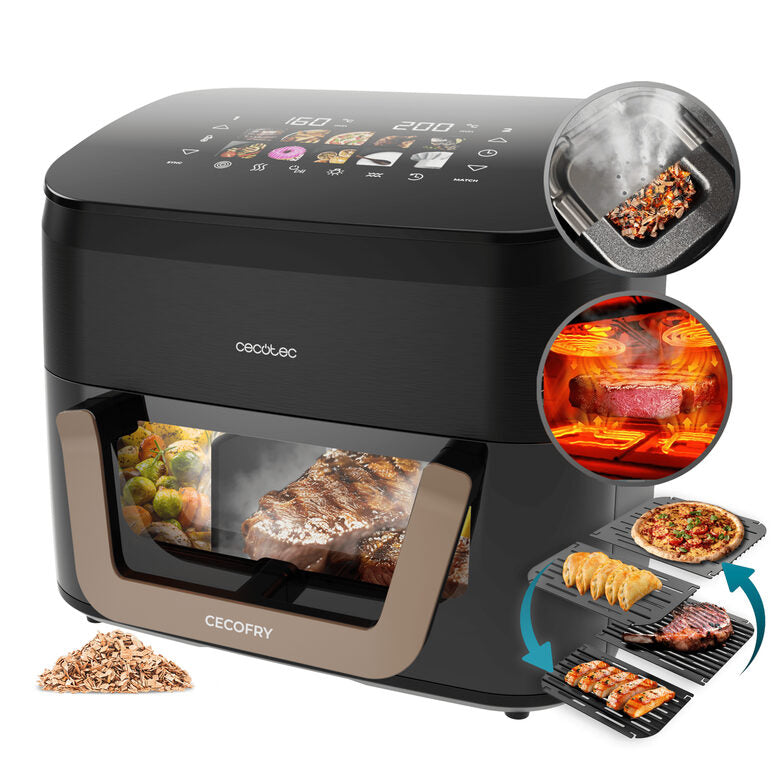 Cecotec Cecofry & Grill Smokin' 11000 Plus Singolo 11 L Indipendente 2900 W Friggitrice ad aria calda Nero