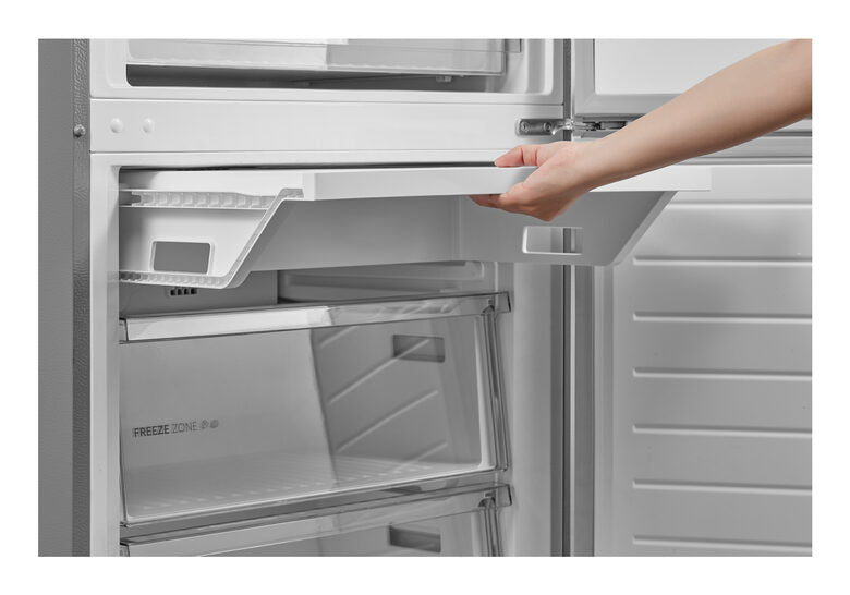 Midea MDRB593FGE46 Frigorifero Combinato A Libera Installazione, No Frost, Classe E, Inox