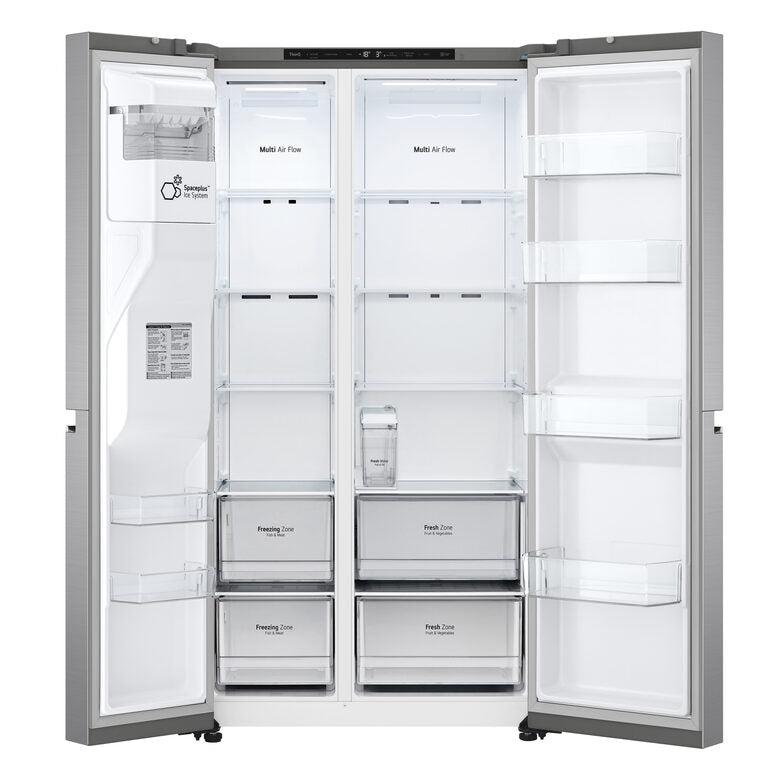 LG GSLV71PZRC Frigorifero Side-by-Side, Classe C, 635L, Wi-Fi, Senza allaccio, Inox
