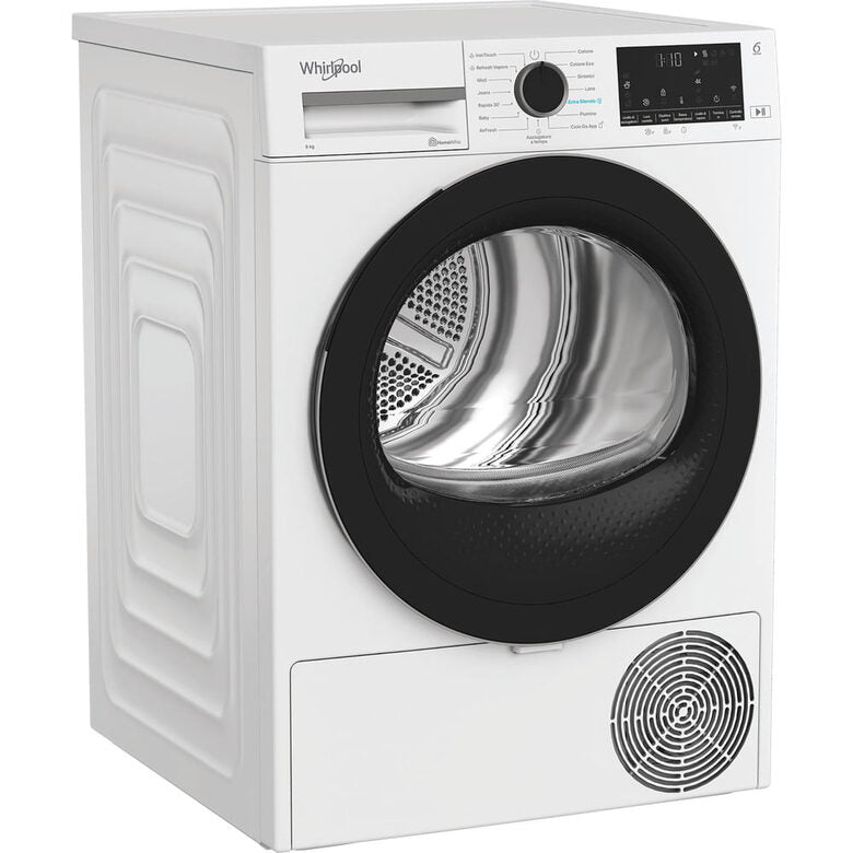 Whirlpool C WD R49M WBS IT Asciugatrice A Libera Installazione 9 Kg, Pompa Di Calore, Tecnologia 6° Senso, Quiet Mode, Classe C, Bianco