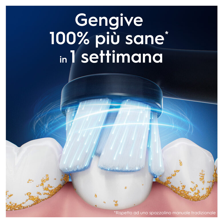 Oral-B Testine di Ricambio iO Series Gentle Care Nere, Testine Rotonde Originali, per Gengive Sensibili, 2 Testine