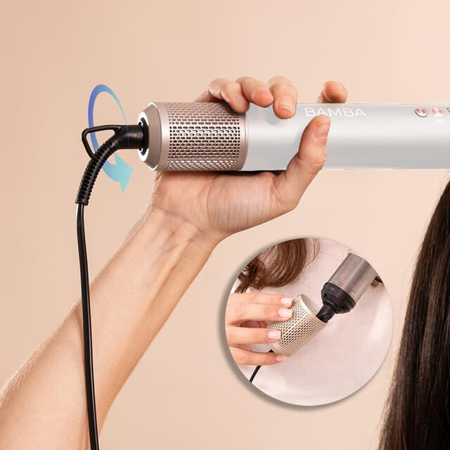 Cecotec CeramicCare AirGlam Multistyler Caldo Champagne, Bianco 1400 W 1,8 m
