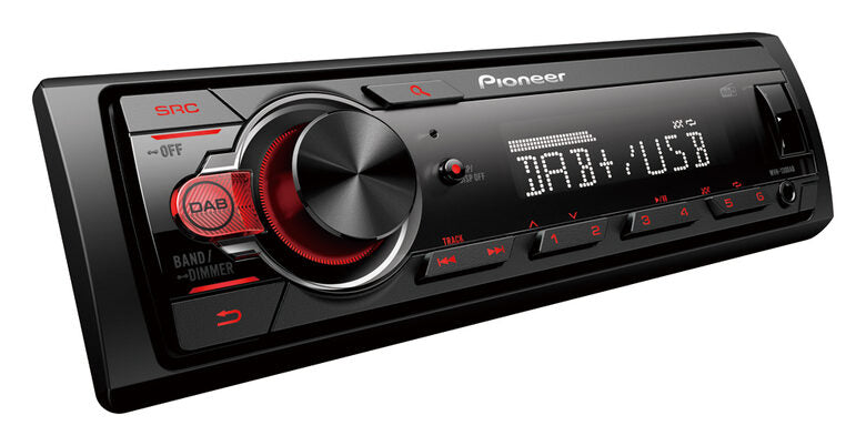 Pioneer MVH-130DAB Radio per auto multimediale Nero, Rosso 200 W
