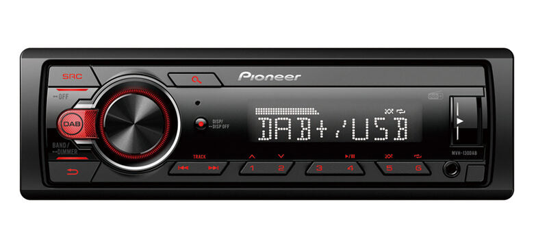 Pioneer MVH-130DAB Radio per auto multimediale Nero, Rosso 200 W