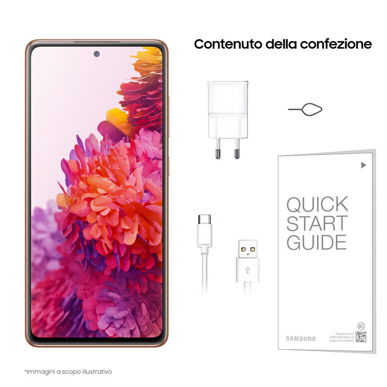 Samsung Galaxy S20 FE 4G, Processore Snapdragon 865, Display 6.5" Super AMOLED, 3 fotocamere posteriori, 128 GB Espandibili, RAM 6GB, Batteria 4.500mAh, Hybrid SIM, Cloud Orange