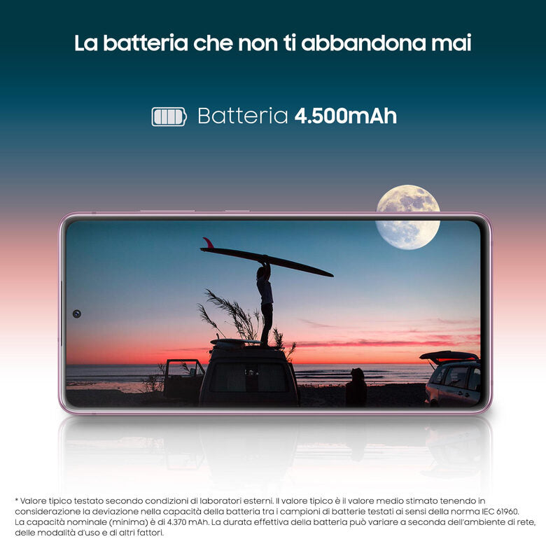 Samsung Galaxy S20 FE 4G, Processore Snapdragon 865, Display 6.5" Super AMOLED, 3 fotocamere posteriori, 128 GB Espandibili, RAM 6GB, Batteria 4.500mAh, Hybrid SIM, Cloud Lavender