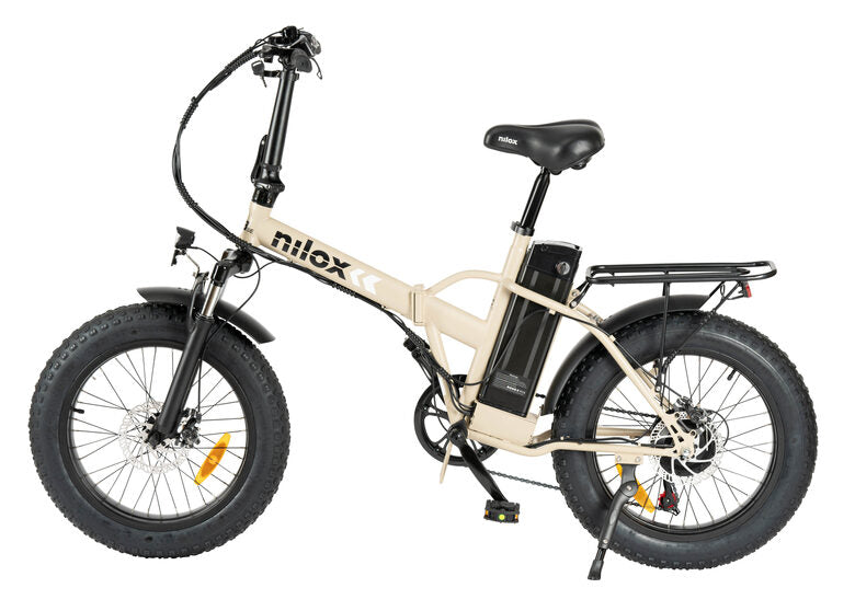 Nilox E-Bike X8 SE Bici Elettrica Pedalata Assistita Pieghevole Gomme 20" Fat, Doppio Freno a Disco