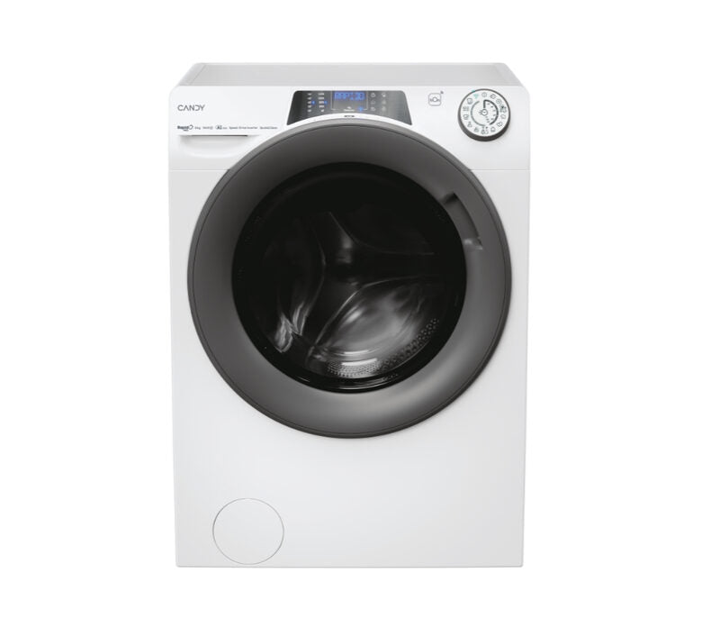 Candy RapidÓ PRO , Lavatrice Carica Frontale 8 KG, 30% più efficente della classe A, 1400 giri, Bianco, Inverter, Vapore, Wi-Fi, RP 486BWMR9/1-S