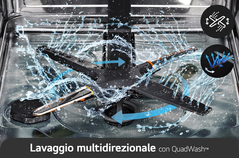 LG QuadWash DB242TX Lavastoviglie a scomparsa totale Classe D 46dB 14 coperti Wi-Fi