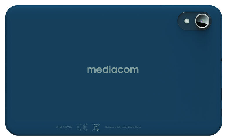 Mediacom M-SP8GY tablet Cortex 32 GB 20,3 cm (8") 3 GB Wi-Fi 6 (802.11ax) Android 14 Nero, Blu