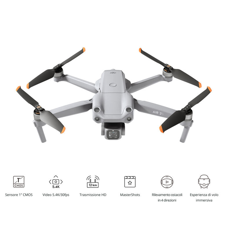 DJI Air 2S Fly More Combo Drone con stabilizzatore a 3 assi video in 5.4K CMOS da 1”, rilevamento ostacoli in 4 direzioni