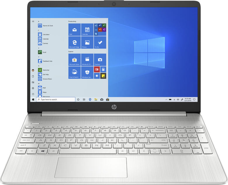 HP 15s-fq0061nl Computer portatile 39,6 cm (15.6") HD Intel® Celeron® 4 GB DDR4-SDRAM 128 GB SSD Wi-Fi 5 (802.11ac) Windows 10 Home S Argento