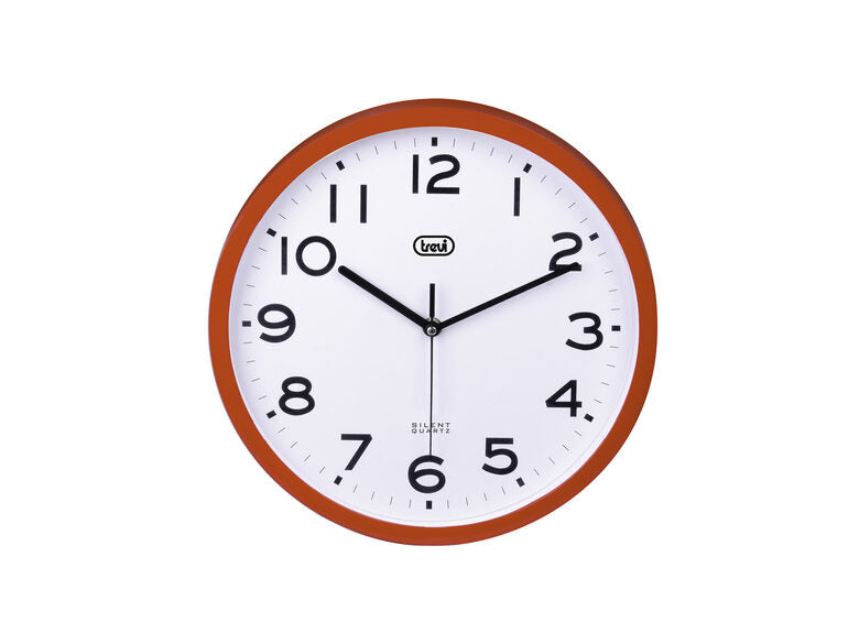 Trevi OM 3302 S Orologio da parete in quarzo Cerchio Rosso, Bianco