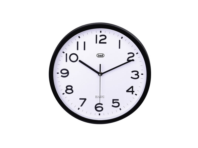 Trevi OM 3302 S Orologio da parete in quarzo Cerchio Nero, Bianco