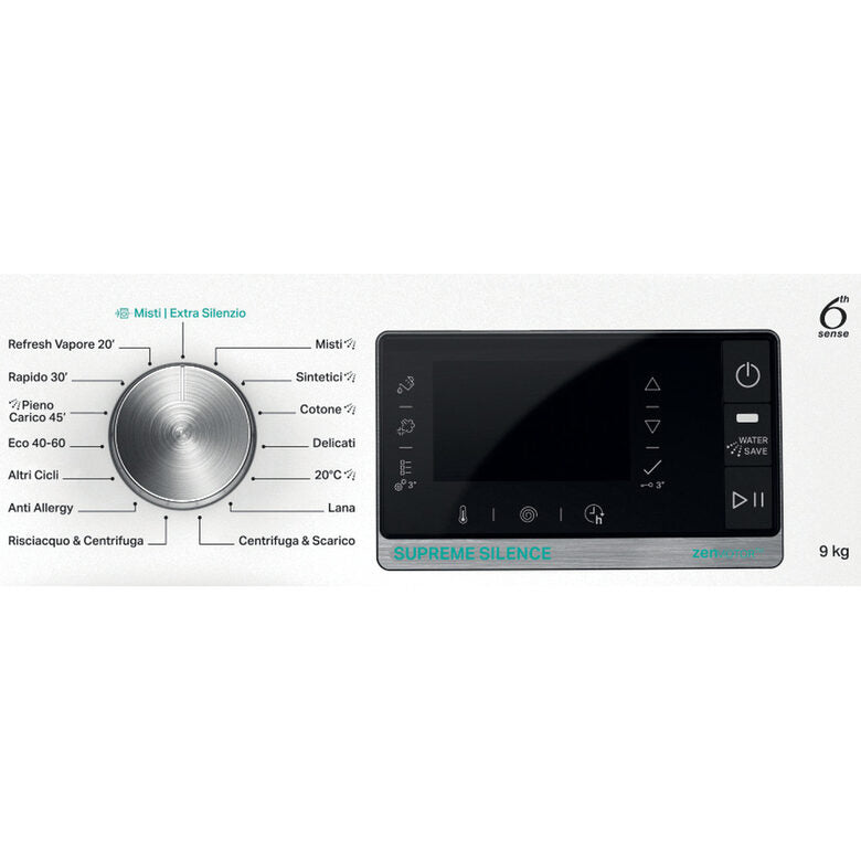 Whirlpool W8 W946WR IT lavatrice Caricamento frontale 9 kg 1400 Giri/min A Bianco