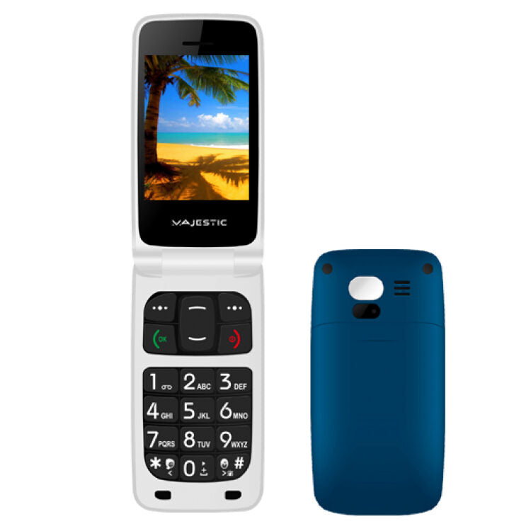 New Majestic TLF-Sileno 41R Flip 6,1 cm (2.4") 100 g Blu Telefono per anziani