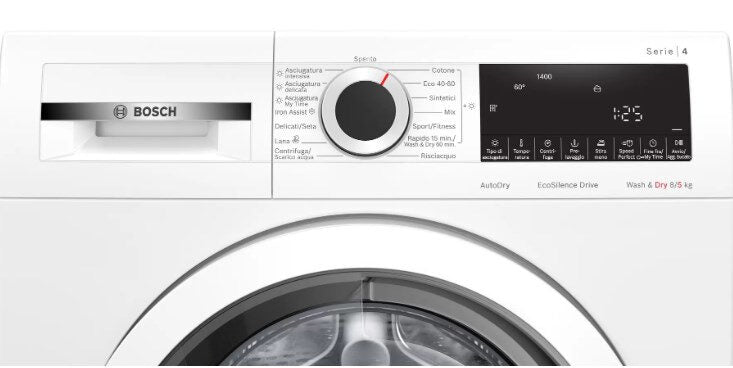 Bosch Serie 4 WNA13400IT lavasciuga Libera installazione Caricamento frontale Bianco E