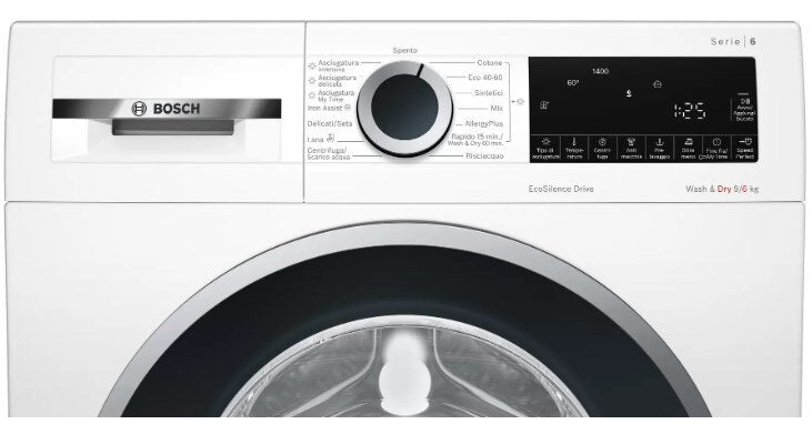 Bosch Serie 6 WNG25440IT lavasciuga Libera installazione Caricamento frontale Bianco E