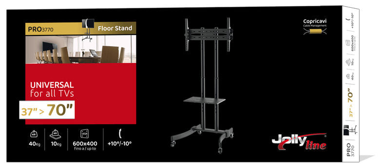 G.B.S. Elettronica PRO-3770 177,8 cm (70") Nero