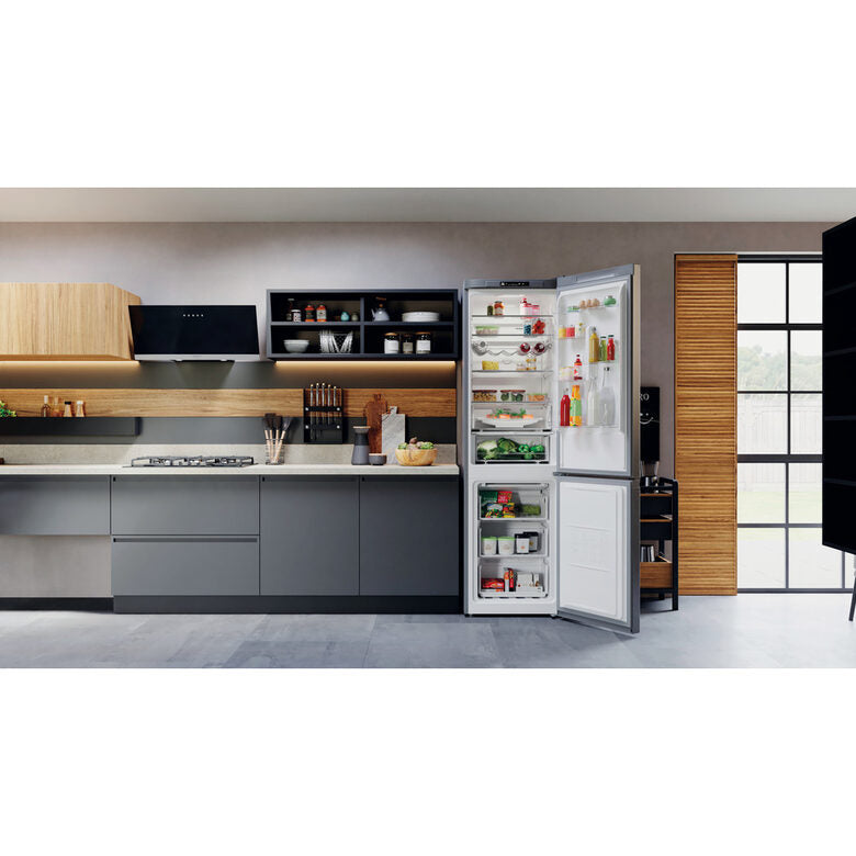 Hotpoint HAFC9 TI32SX frigorifero con congelatore Libera installazione 367 L E Acciaio inossidabile
