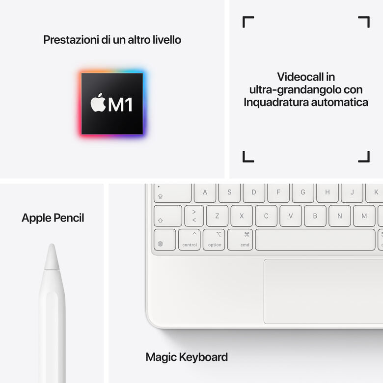 Apple iPad Pro 11" con Chip M1 (terza gen.) Wi-Fi 256GB - Argento