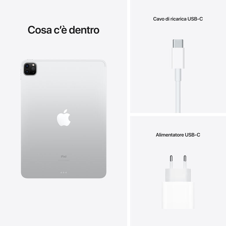 Apple iPad Pro 11" con Chip M1 (terza gen.) Wi-Fi 512GB - Argento
