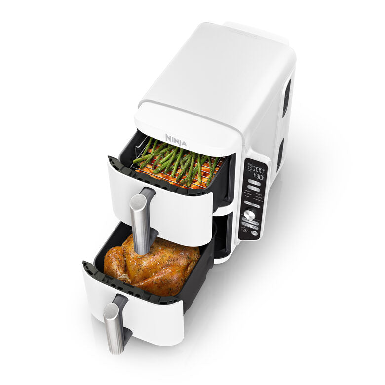 Ninja SL400EUWH friggitrice Doppia 9,5 L Indipendente 2470 W Friggitrice ad aria calda Bianco