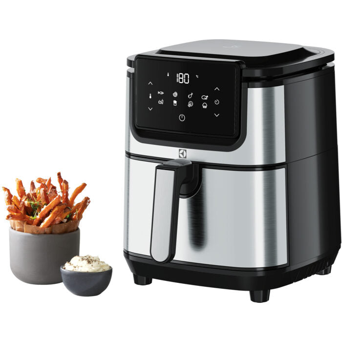 Electrolux E6AF1-4ST Singolo 4,5 L Indipendente 1500 W Friggitrice ad aria calda Nero, Acciaio inossidabile