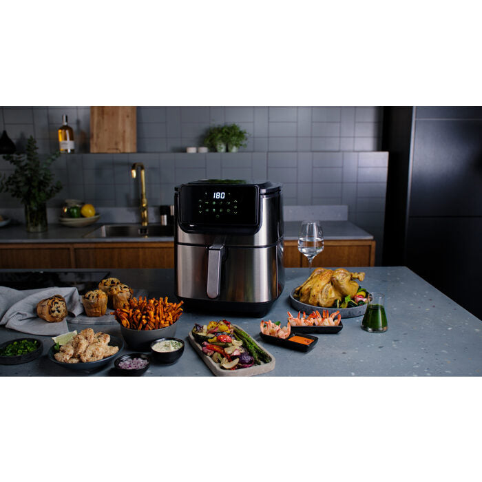 Electrolux E6AF1-4ST Singolo 4,5 L Indipendente 1500 W Friggitrice ad aria calda Nero, Acciaio inossidabile