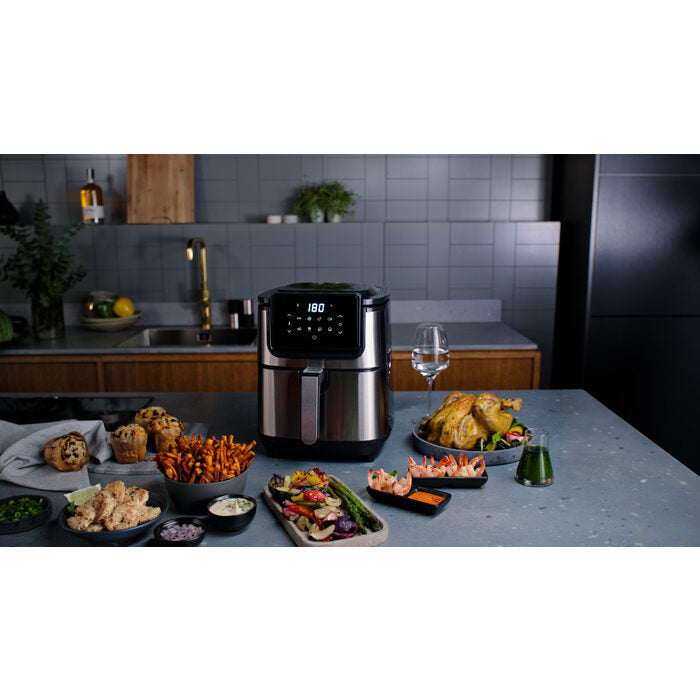Electrolux E6AF1-4ST Singolo 4,5 L Indipendente 1500 W Friggitrice ad aria calda Nero, Acciaio inossidabile