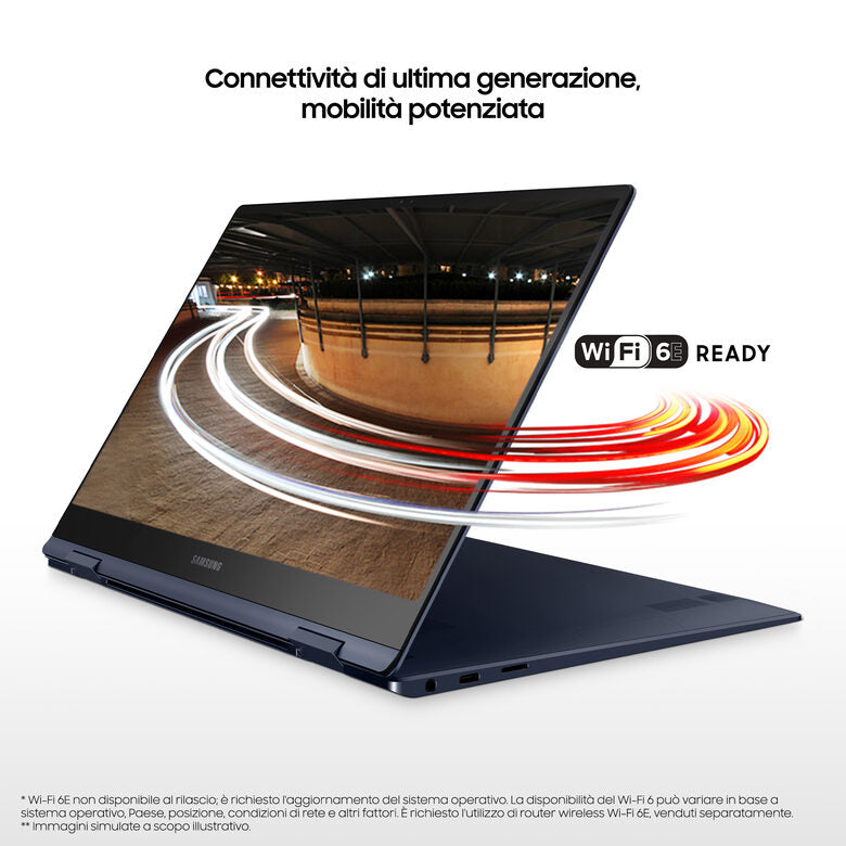 Samsung Galaxy Book Pro 360 , 15.6”, Windows 11 ready, portatile 2-in-1 con S Pen, Intel Core i7 (Intel Evo), 16 GB RAM, 512GB SSD, Mystic Silver